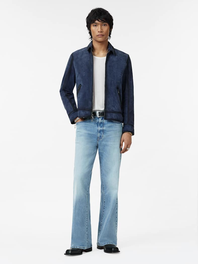 John Varvatos BENJAMIN JACKET Leather All Leather Leather Jackets BENJAMIN JACKET LAKE BLUE