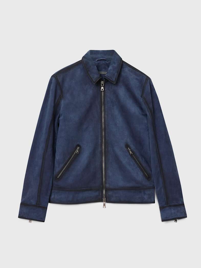 john varvatos BENJAMIN JACKET Leather All Leather Leather Jackets BENJAMIN JACKET LAKE BLUE