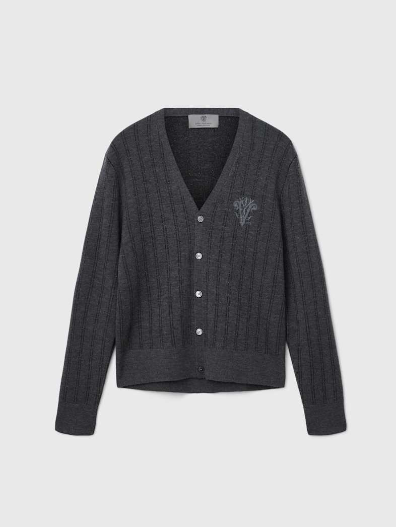 john varvatos BIELLA CARDIGAN Clothing Tops Sweaters BIELLA CARDIGAN DEEP CHARCOAL