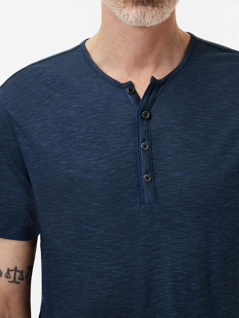 John Varvatos BIELLO HENLEY Clothing Tops Henleys BIELLO HENLEY PACIFIC