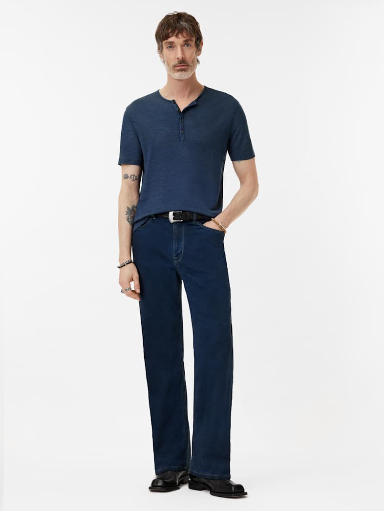 John Varvatos BIELLO HENLEY Clothing Tops Henleys BIELLO HENLEY PACIFIC