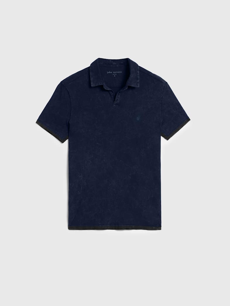 john varvatos BODHI POLO Outlet Outlet Tops BODHI POLO NAVY