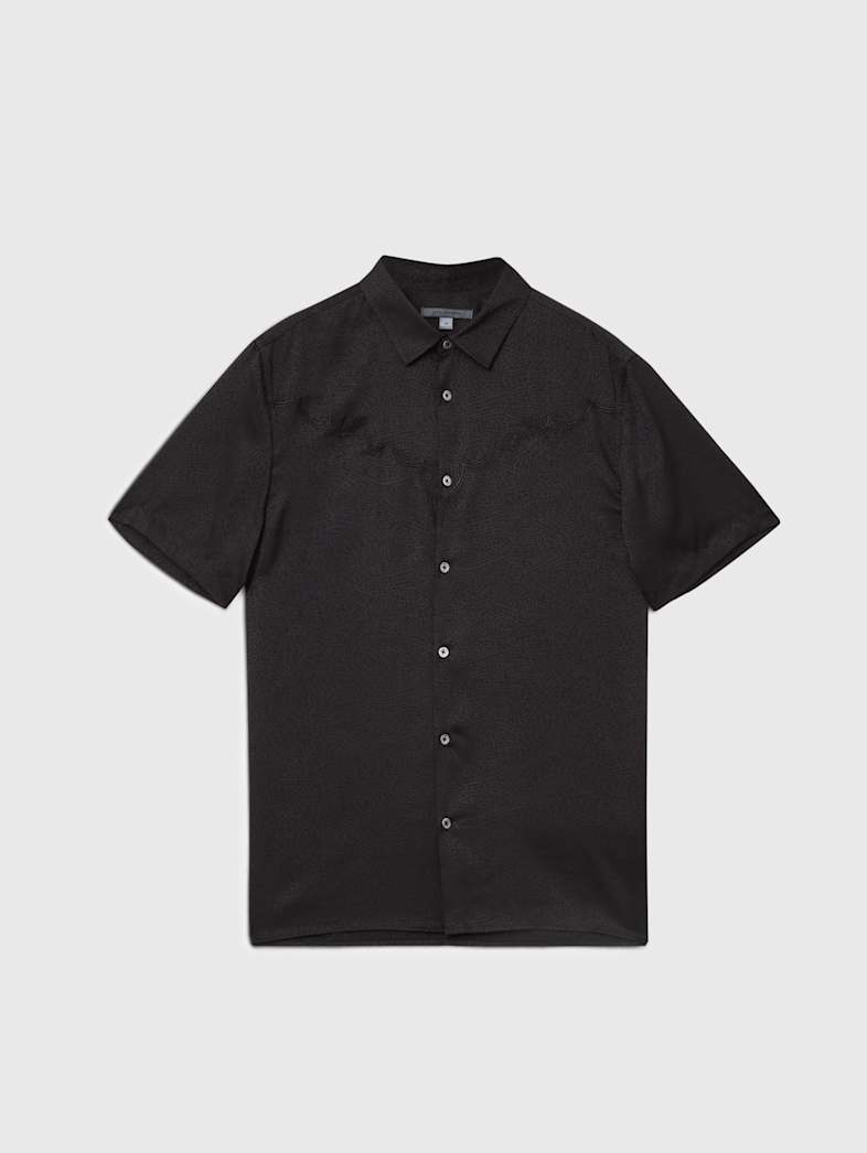 john varvatos BODIE SHIRT Clothing Tops Shirts BODIE SHIRT BLACK