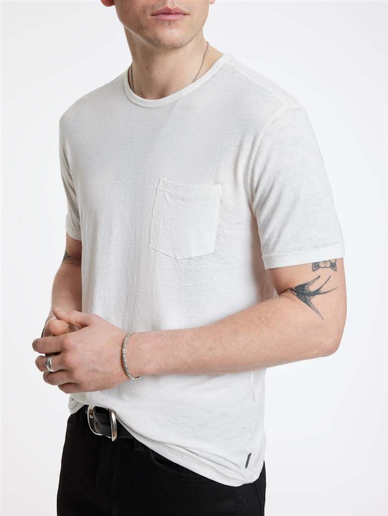 John Varvatos BOND BURNOUT T-SHIRT Clothing Featured JV ESSENTIALS BOND BURNOUT T SHIRT SALT