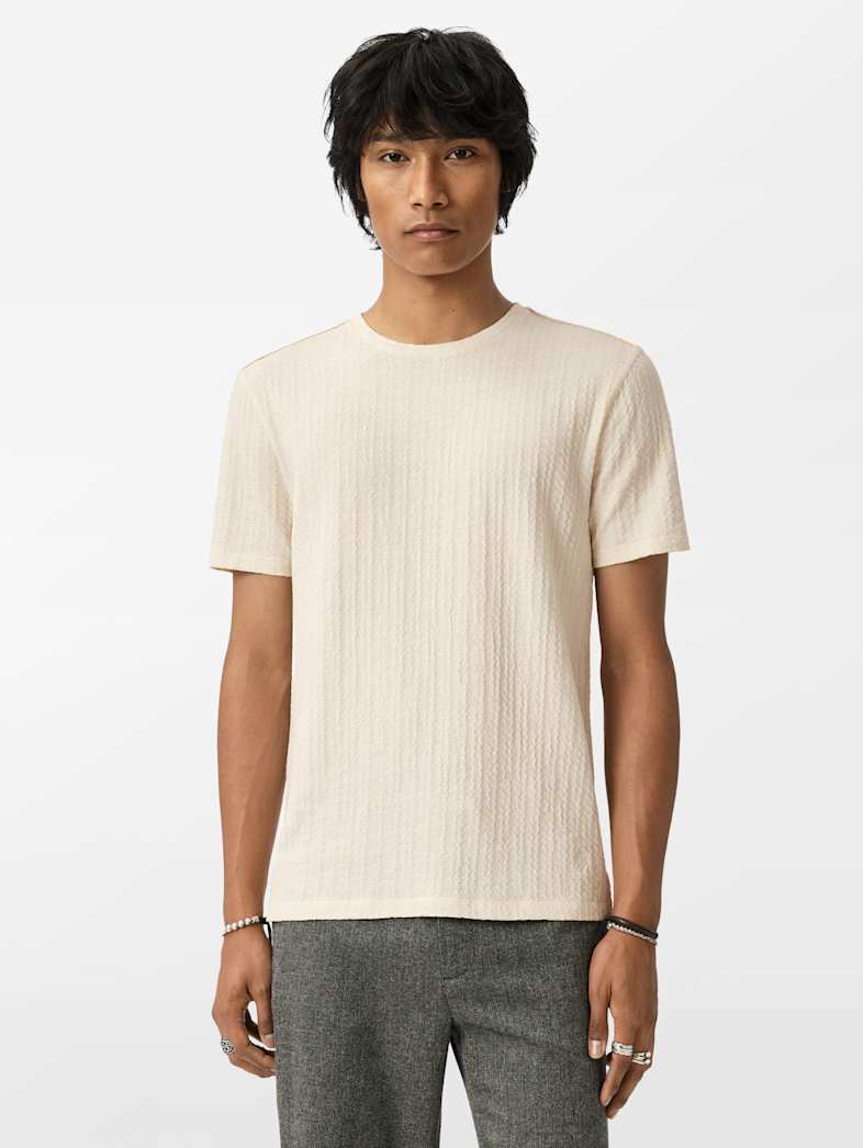 John Varvatos BRASSE CREW Clothing Tops T Shirts BRASSE CREW IVORY