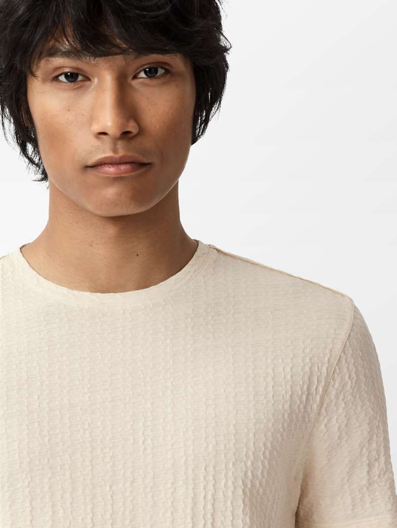 John Varvatos BRASSE CREW Clothing Tops T Shirts BRASSE CREW IVORY