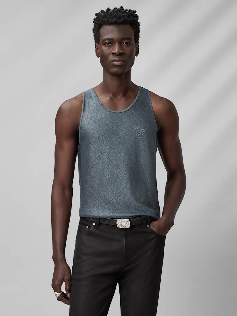 John Varvatos BROOME TANK Clothing Tops T Shirts BROOME TANK SILVER