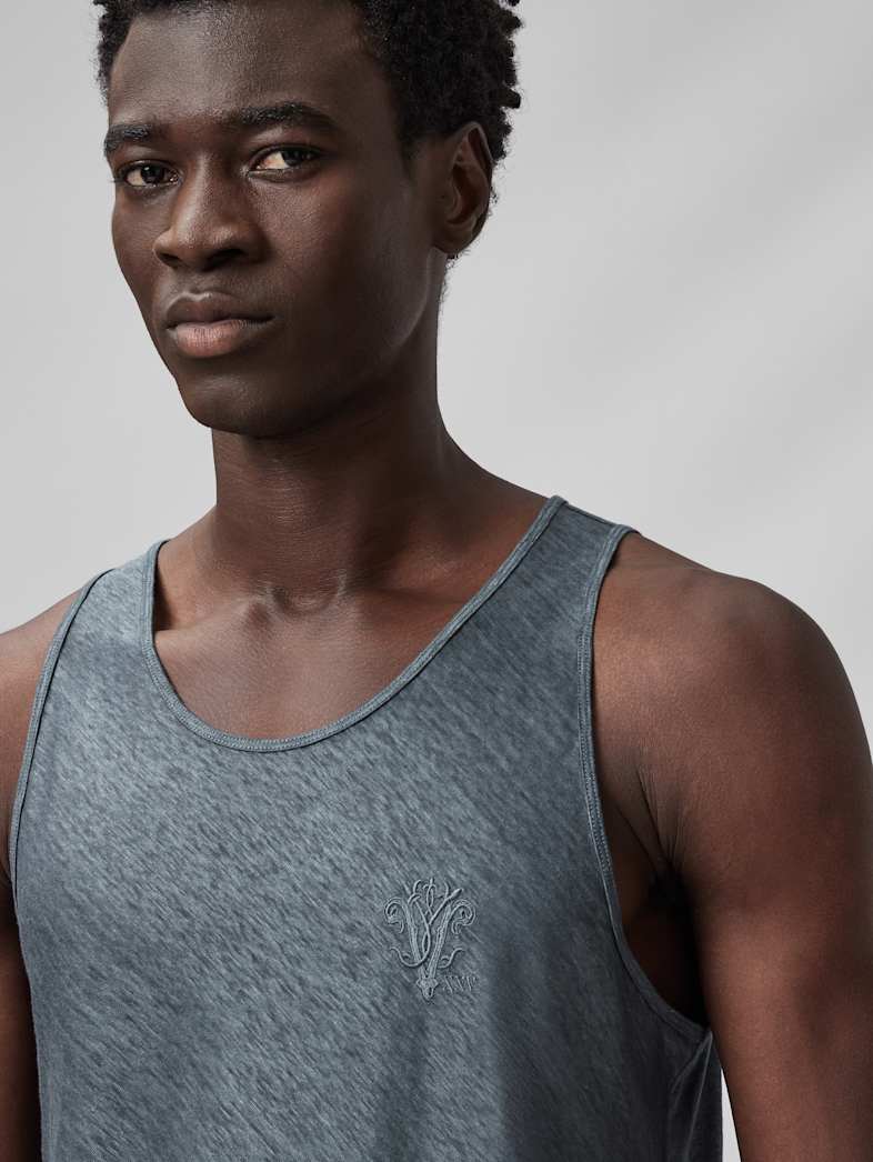 John Varvatos BROOME TANK Clothing Tops T Shirts BROOME TANK SILVER