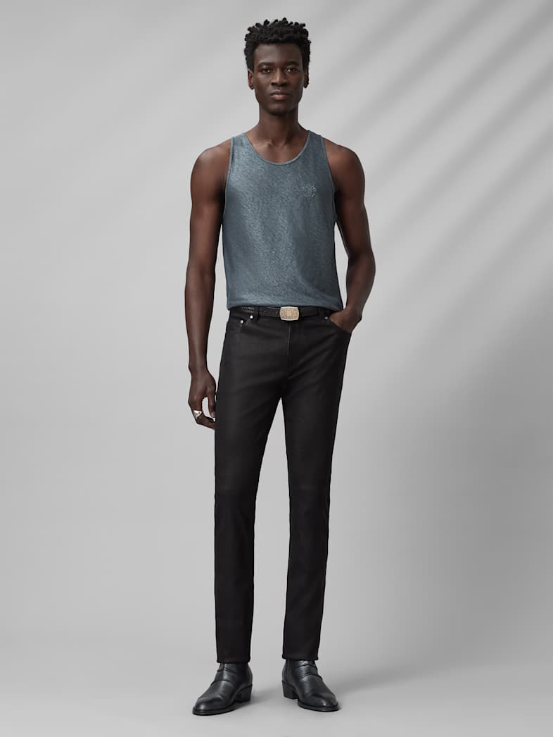 John Varvatos BROOME TANK Clothing Tops T Shirts BROOME TANK SILVER