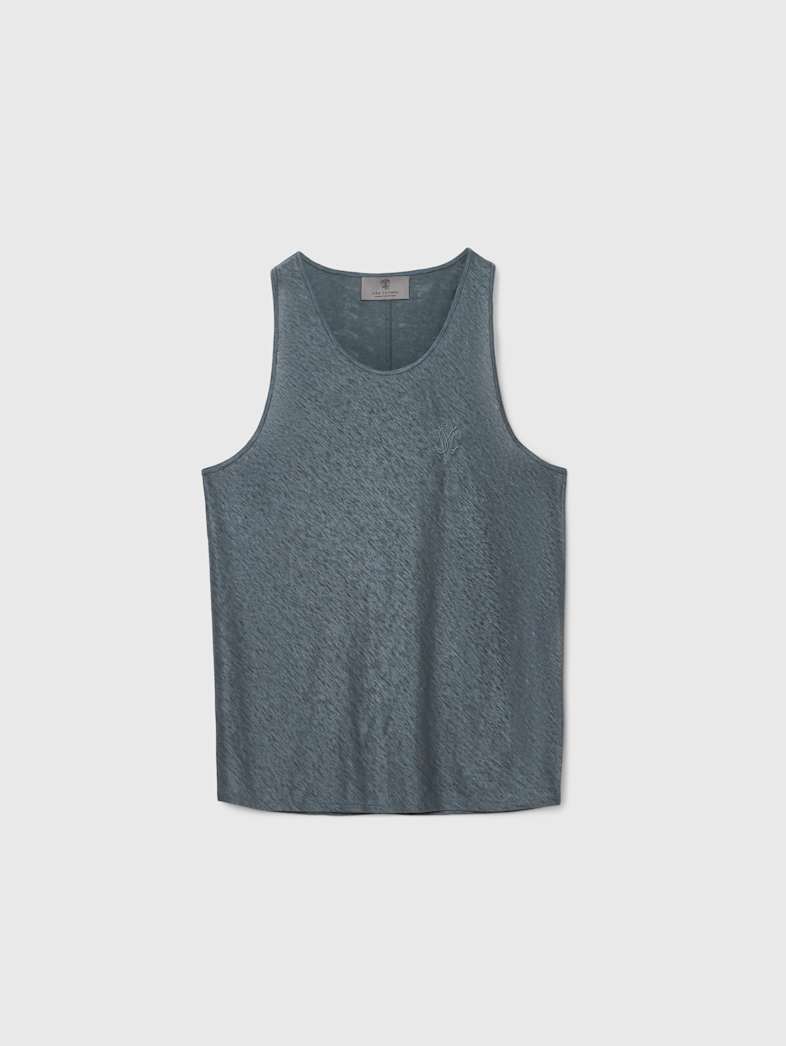 john varvatos BROOME TANK Clothing Tops T Shirts BROOME TANK SILVER