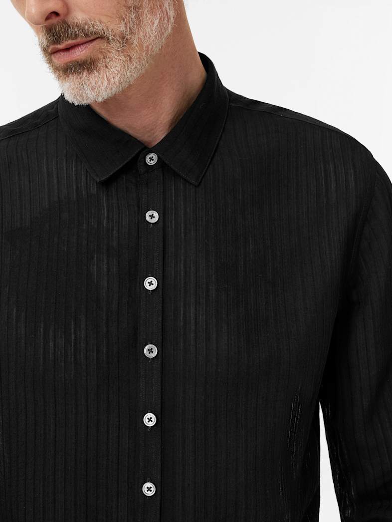 John Varvatos BUCKS SHIRT Clothing Tops Shirts BUCKS SHIRT BLACK