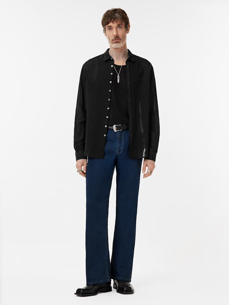 John Varvatos BUCKS SHIRT Clothing Tops Shirts BUCKS SHIRT BLACK