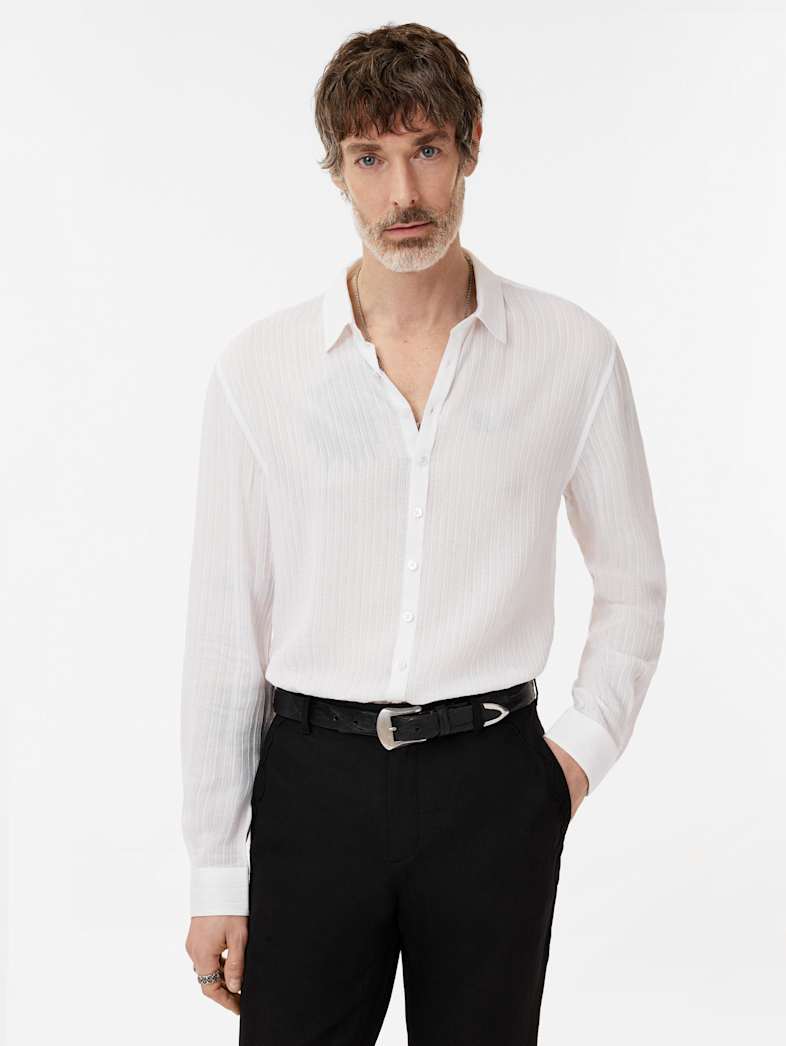 John Varvatos BUCKS SHIRT Clothing Tops Shirts BUCKS SHIRT CHALK