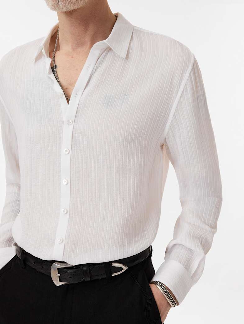 John Varvatos BUCKS SHIRT Clothing Tops Shirts BUCKS SHIRT CHALK