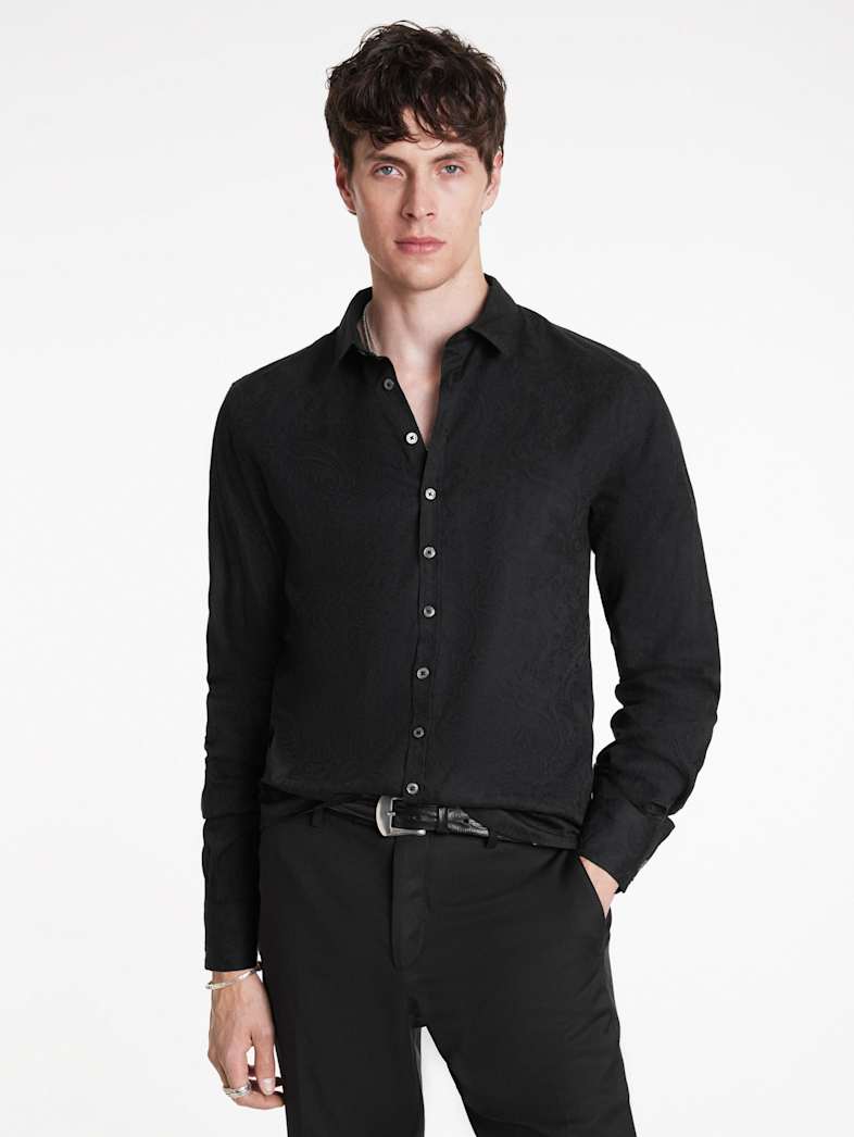 John Varvatos BUCKS SHIRT Outlet Outlet Tops BUCKS SHIRT BLACK