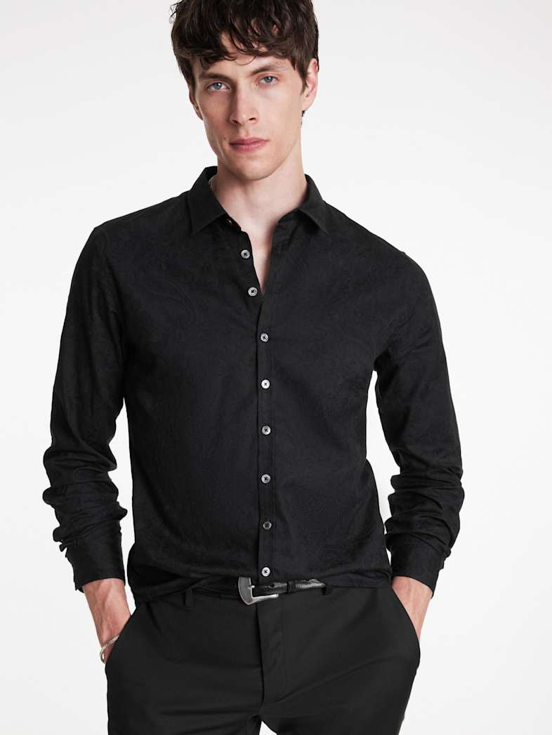 John Varvatos BUCKS SHIRT Outlet Outlet Tops BUCKS SHIRT BLACK
