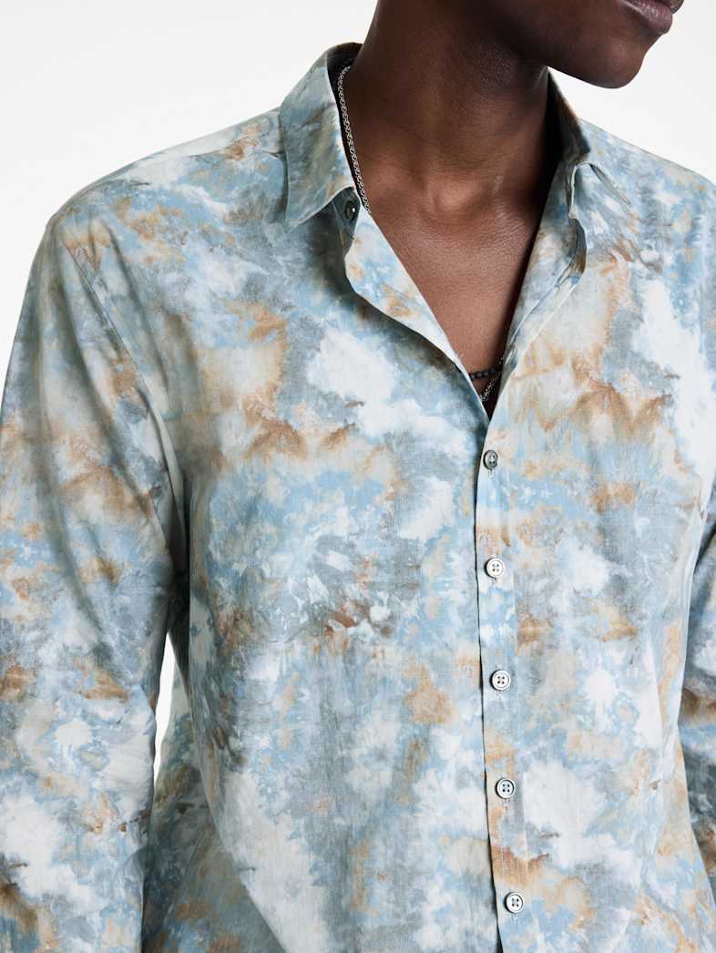 John Varvatos BUCKS SHIRT Outlet Outlet Tops BUCKS SHIRT BLUE MIST