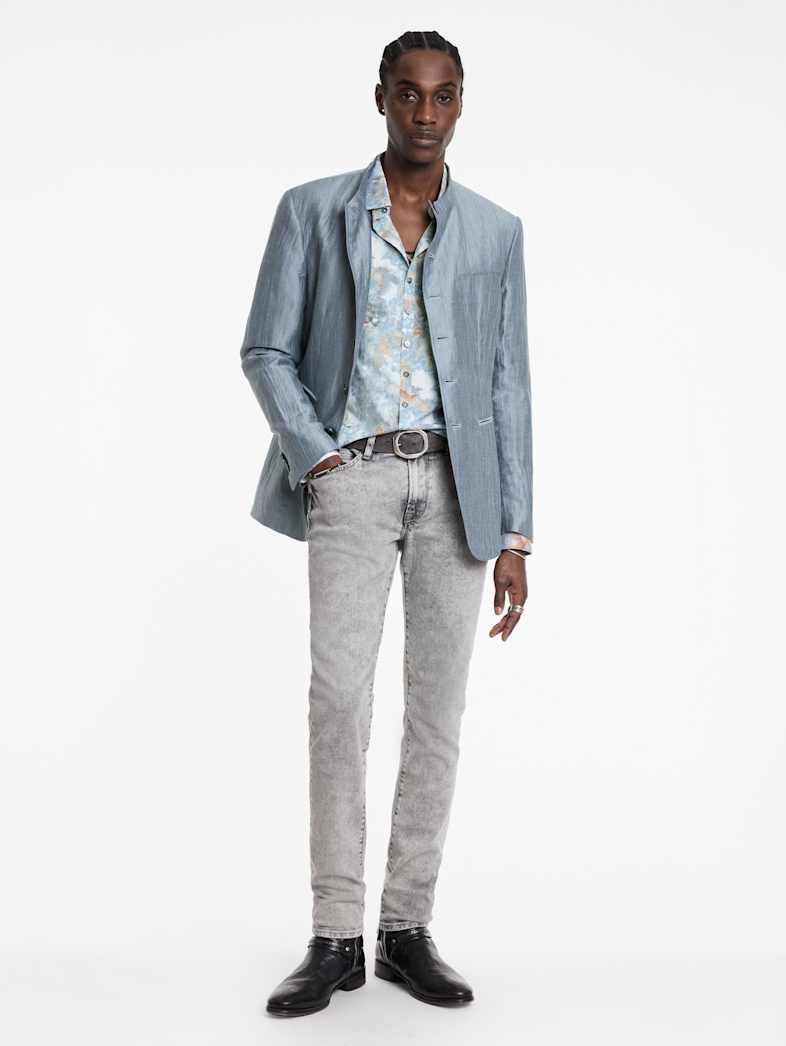 John Varvatos BUCKS SHIRT Outlet Outlet Tops BUCKS SHIRT BLUE MIST