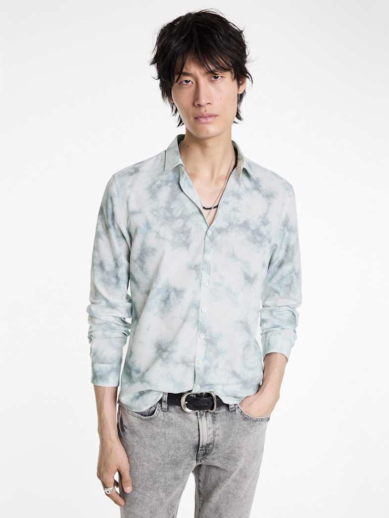 John Varvatos BUCKS SHIRT Outlet Outlet Tops BUCKS SHIRT CEMENT WHT