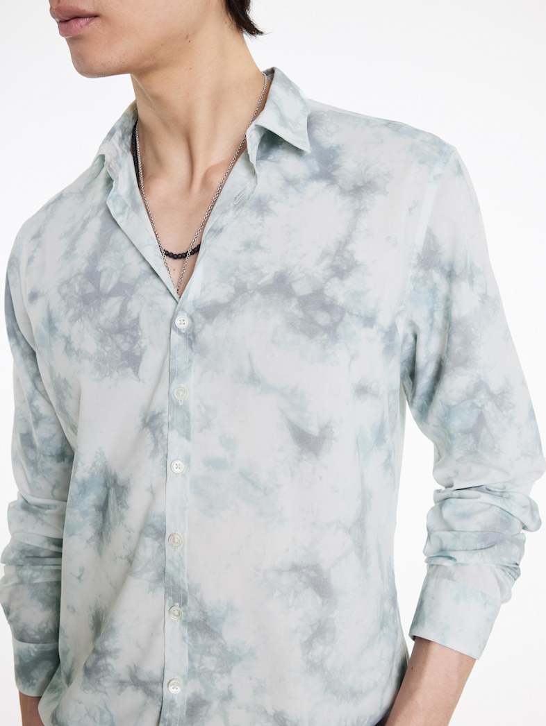 John Varvatos BUCKS SHIRT Outlet Outlet Tops BUCKS SHIRT CEMENT WHT