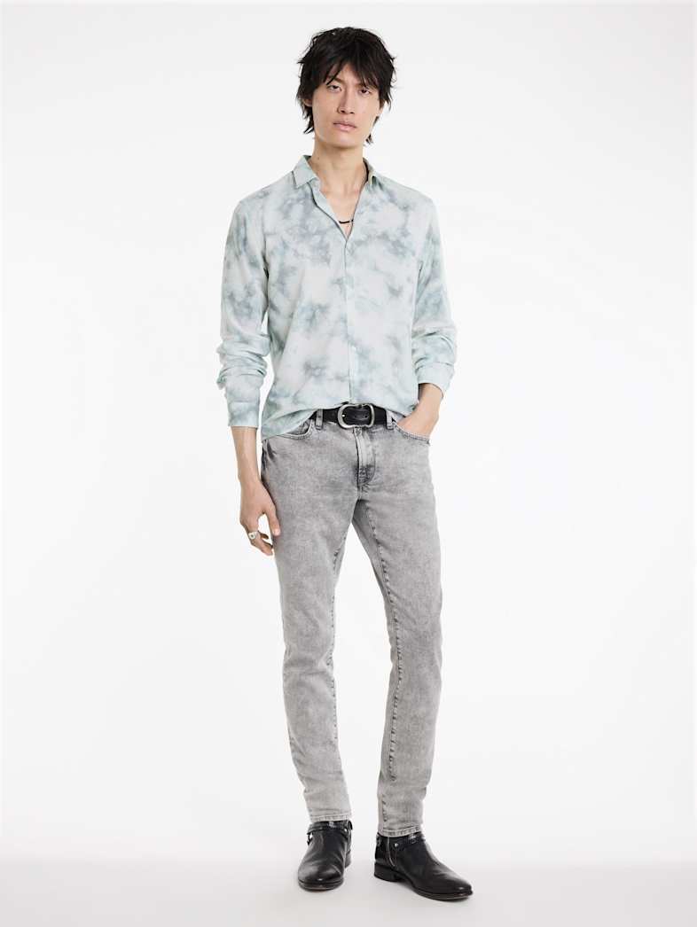 John Varvatos BUCKS SHIRT Outlet Outlet Tops BUCKS SHIRT CEMENT WHT