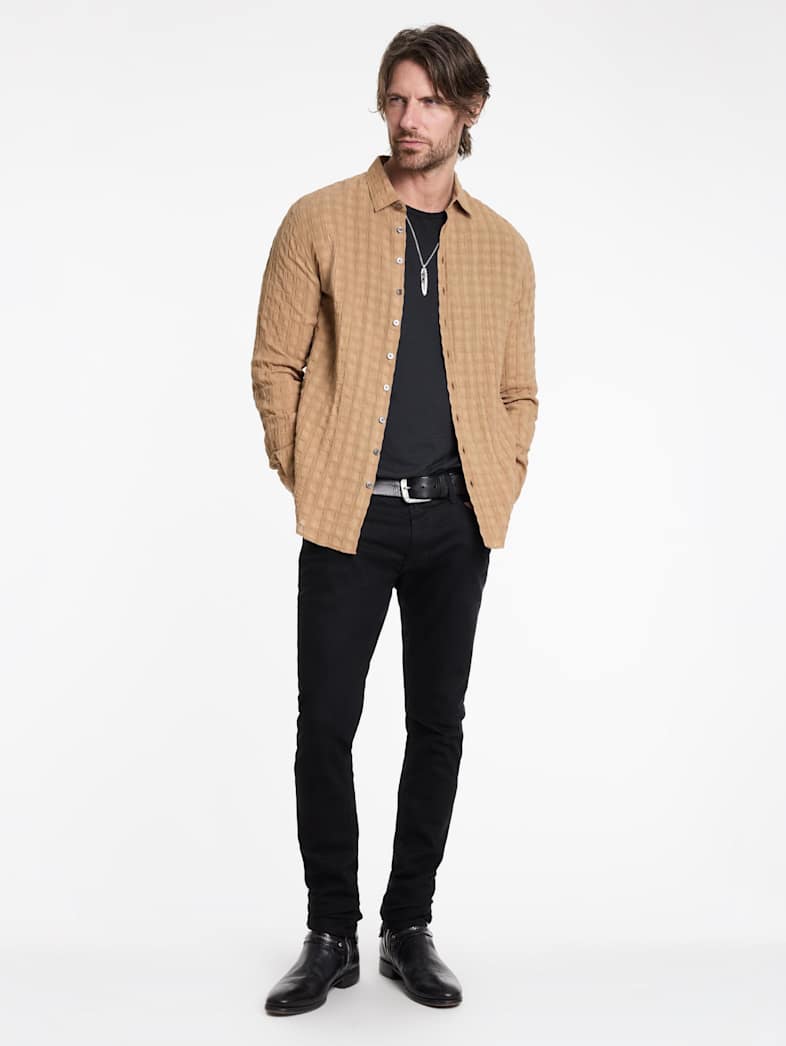 John Varvatos BUCKS SHIRT Outlet Outlet Tops BUCKS SHIRT LT CARAMEL