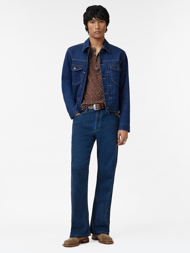 John Varvatos CABRAS HENLEY Clothing Tops Henleys CABRAS HENLEY HAZELNUT