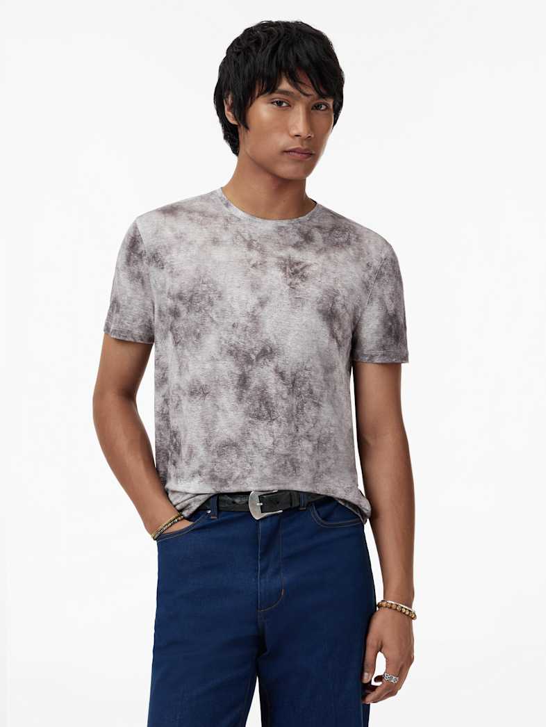 John Varvatos CAMPANA CREW Clothing Tops T Shirts CAMPANA CREW GREY STONE