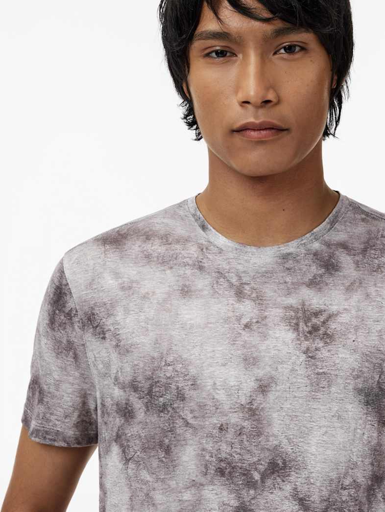 John Varvatos CAMPANA CREW Clothing Tops T Shirts CAMPANA CREW GREY STONE