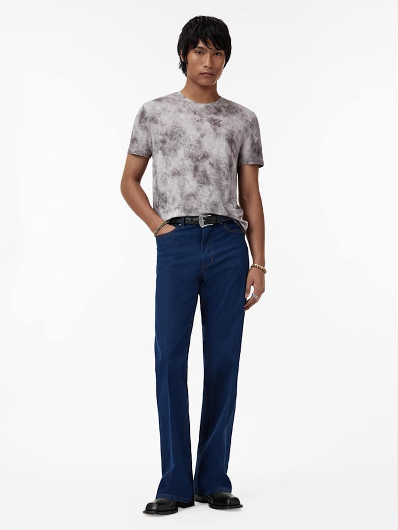 John Varvatos CAMPANA CREW Clothing Tops T Shirts CAMPANA CREW GREY STONE