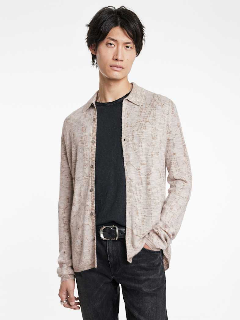John Varvatos CARAVAGGIO SHIRT Outlet CARAVAGGIO SHIRT GREY/TAN