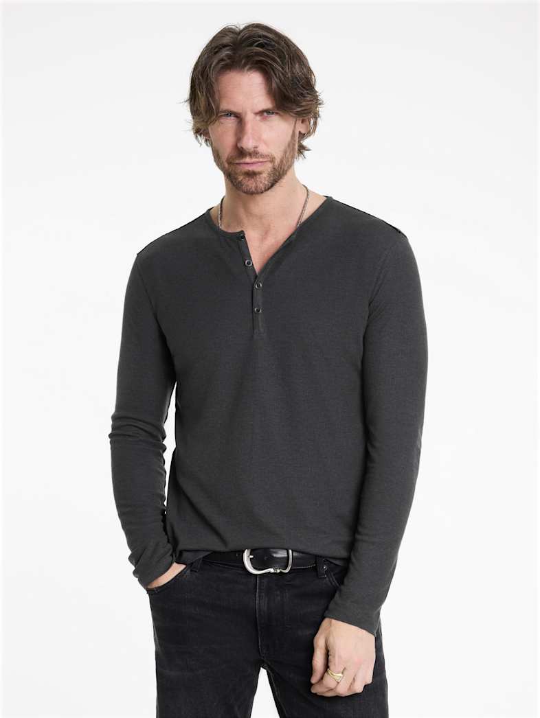 John Varvatos CARVER HENLEY Outlet CARVER HENLEY CARBON