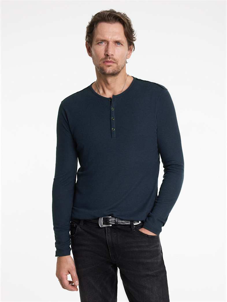 John Varvatos CARVER HENLEY Outlet Outlet Tops CARVER HENLEY INK