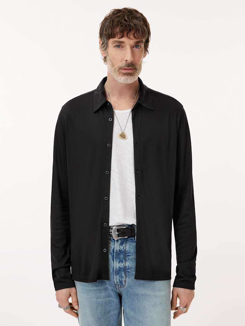 John Varvatos CASERTA SHIRT Clothing Tops Shirts CASERTA SHIRT BLACK