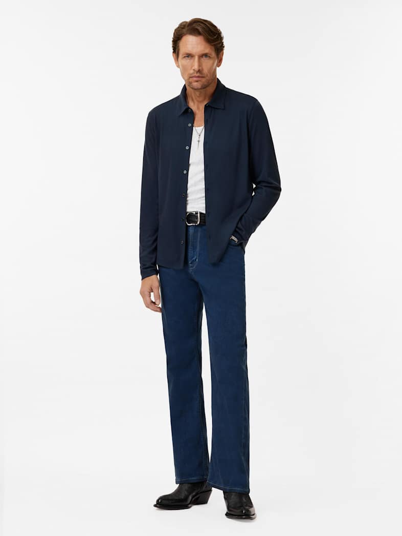 John Varvatos CASERTA SHIRT Clothing Tops Shirts CASERTA SHIRT MIDNIGHT