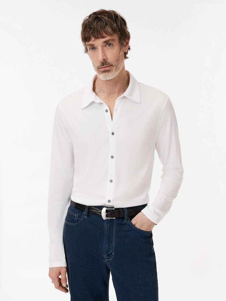 John Varvatos CASERTA SHIRT Clothing Tops Shirts CASERTA SHIRT WHITE