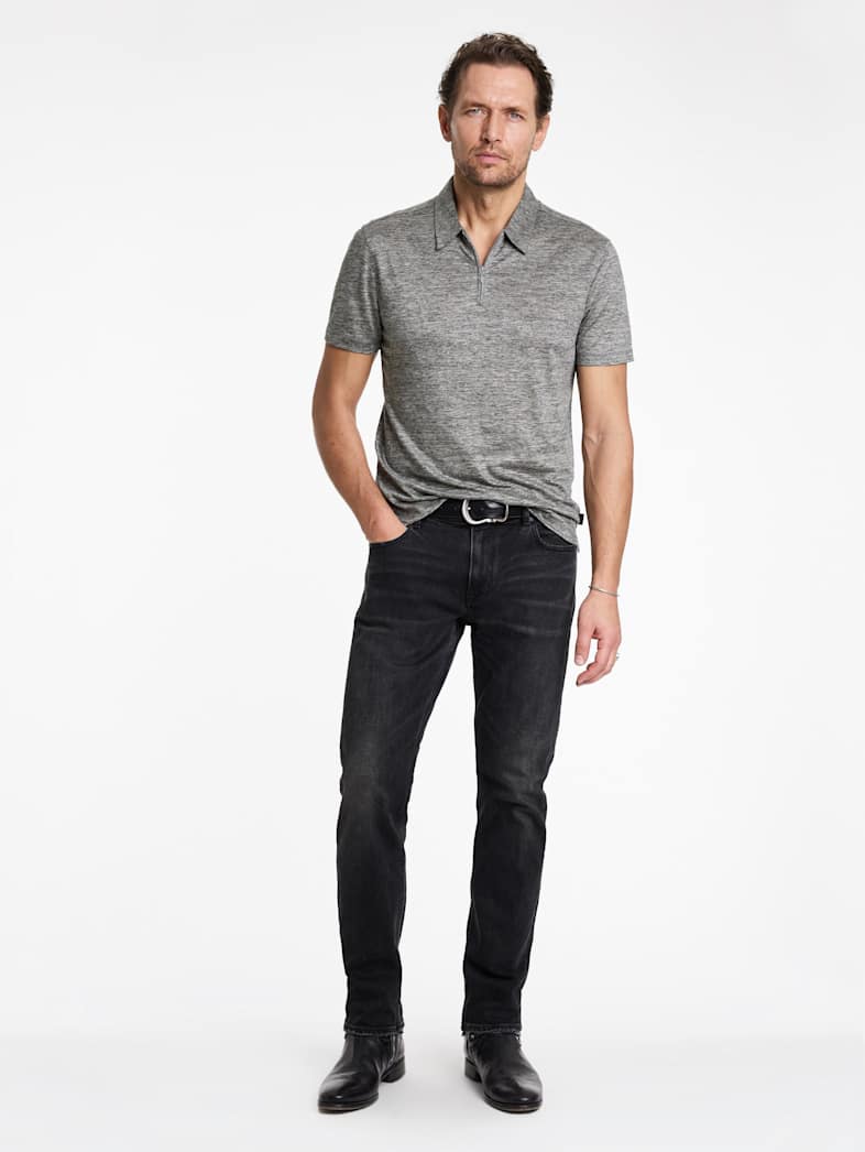John Varvatos CASILLAS POLO Outlet Outlet Tops CASILLAS POLO MED GREY
