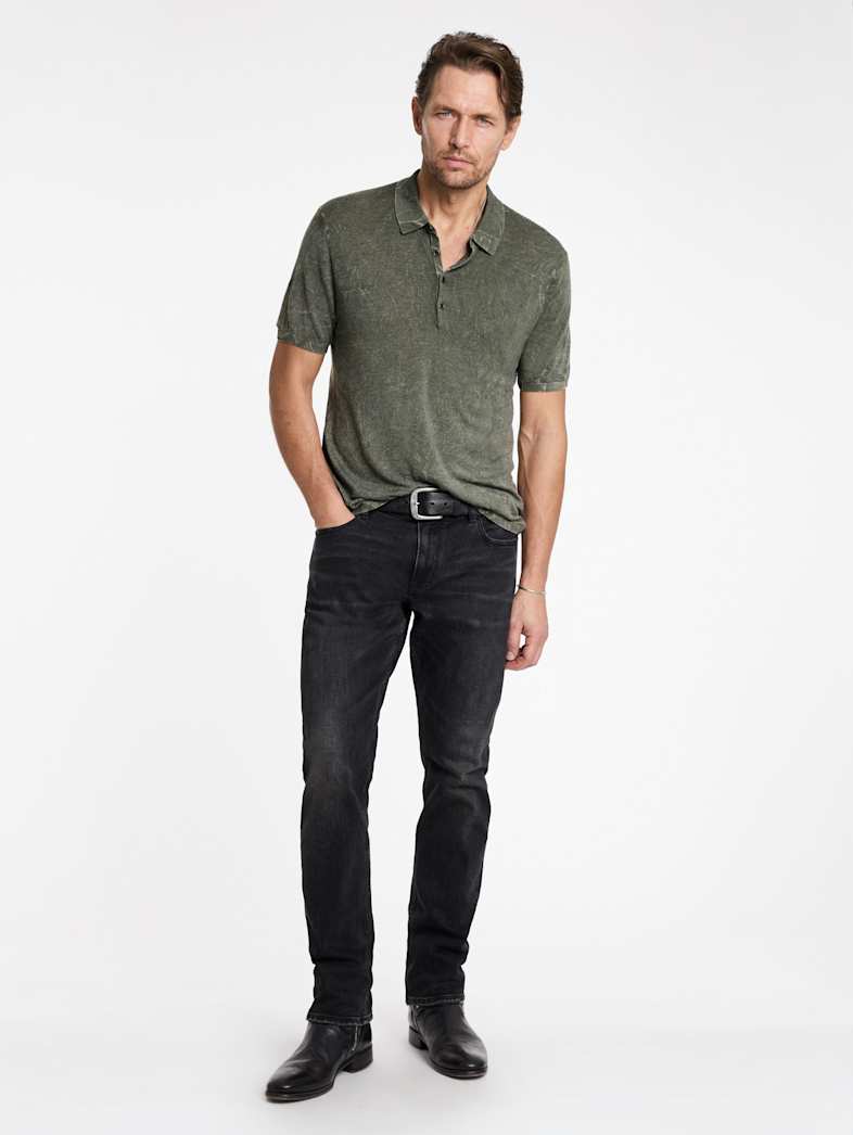 John Varvatos CHATHAM POLO Outlet Outlet Tops CHATHAM POLO EUCALPTUS