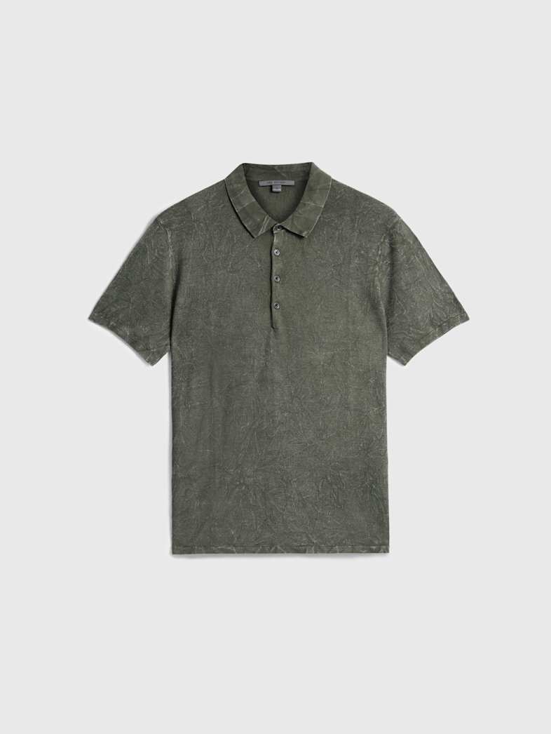 John Varvatos CHATHAM POLO Outlet Outlet Tops CHATHAM POLO EUCALPTUS