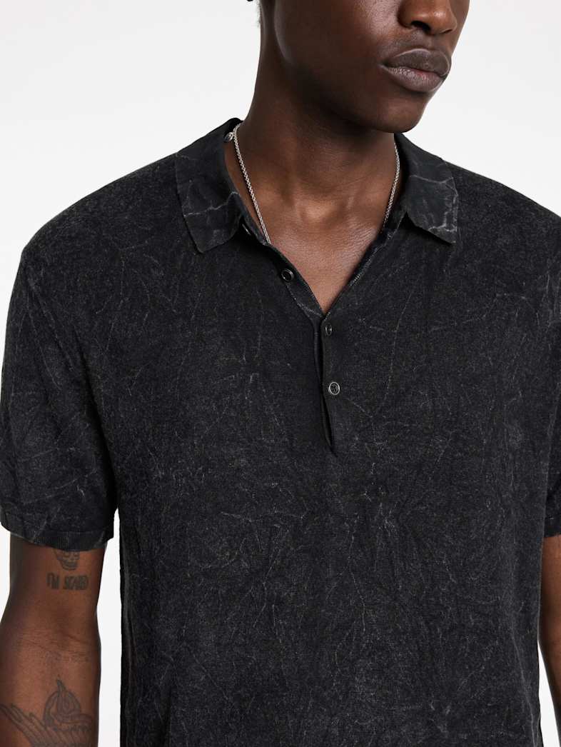 John Varvatos CHATHAM POLO Outlet Outlet Tops CHATHAM POLO MIDNIGHT