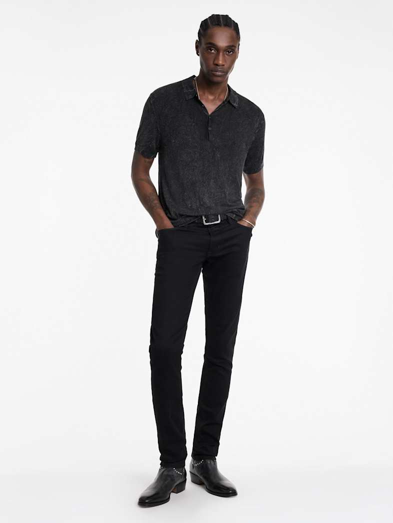 John Varvatos CHATHAM POLO Outlet Outlet Tops CHATHAM POLO MIDNIGHT