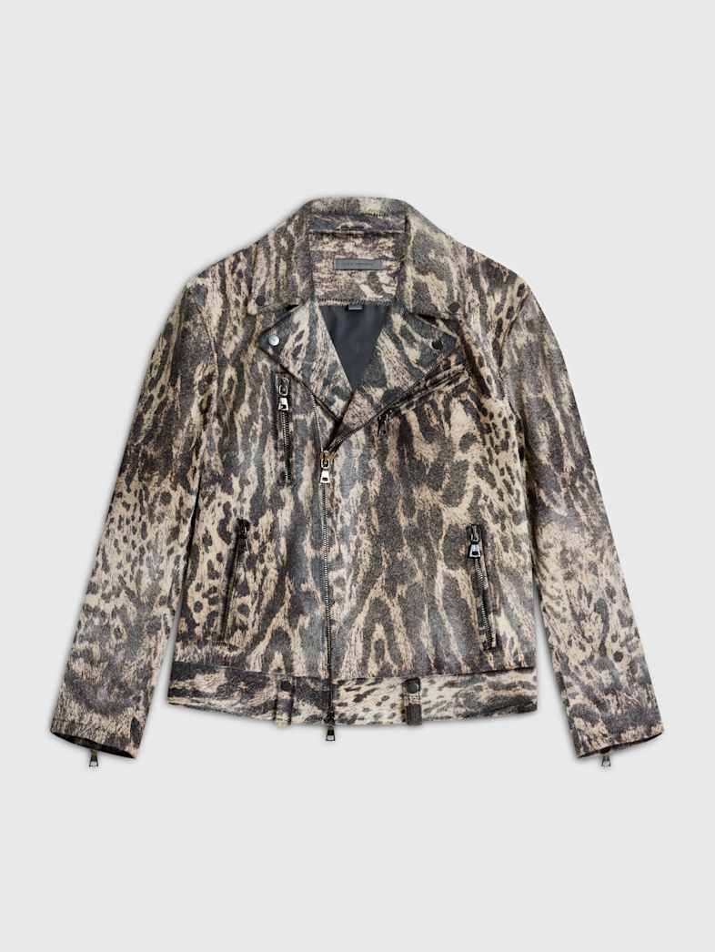 john varvatos CHELSEA BIKER JACKET Outlet Outlet Leather & Outerwear CHELSEA BIKER JACKET SMOKED PEARL GREY