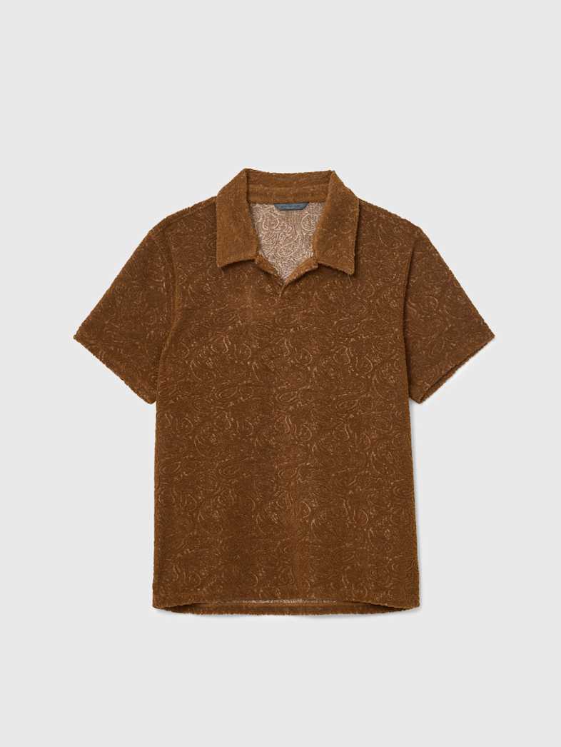 john varvatos CHUCK POLO Clothing Tops Polos CHUCK POLO FLAX HEATHER