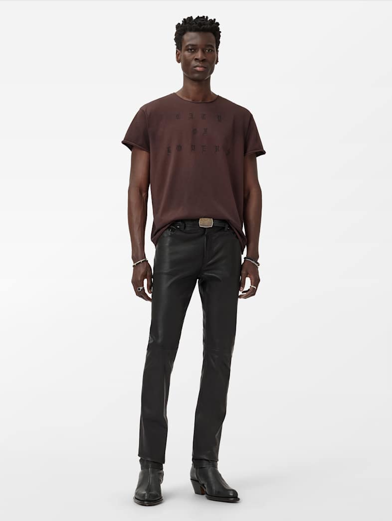 John Varvatos CITY OF LOVERS TEE Clothing Tops Graphic Tees CITY OF LOVERS TEE Merlot