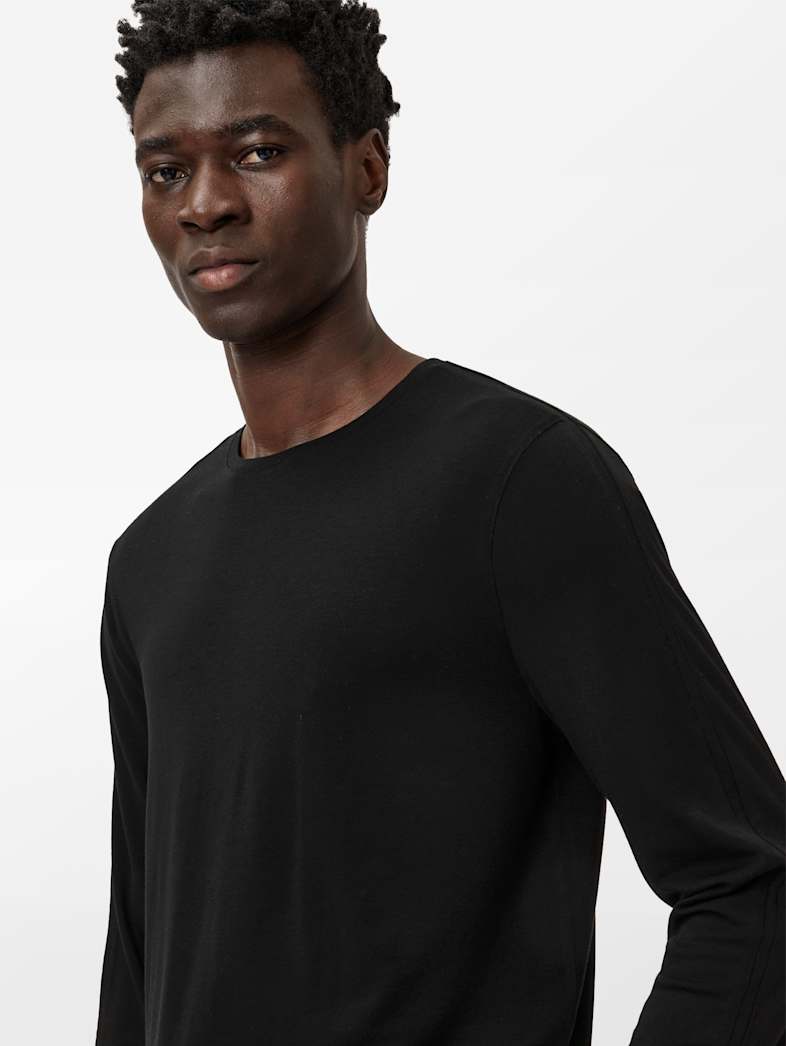 John Varvatos CLEMENT CREW Clothing Tops T Shirts CLEMENT CREW BLACK
