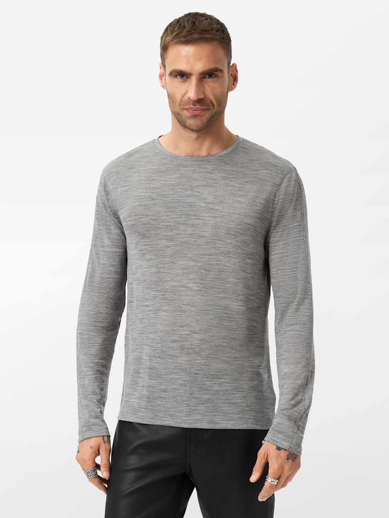 John Varvatos CLEMENT CREW Clothing Tops T Shirts CLEMENT CREW MED GREY