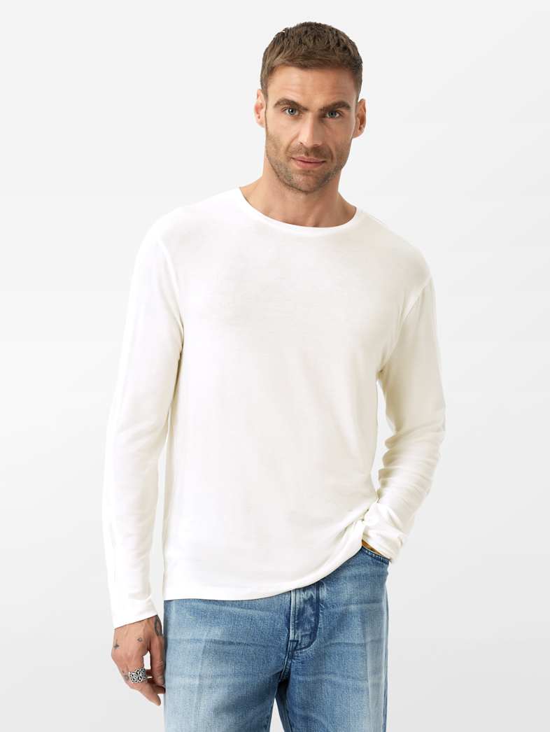 John Varvatos CLEMENT CREW Clothing Tops T Shirts CLEMENT CREW WHITE