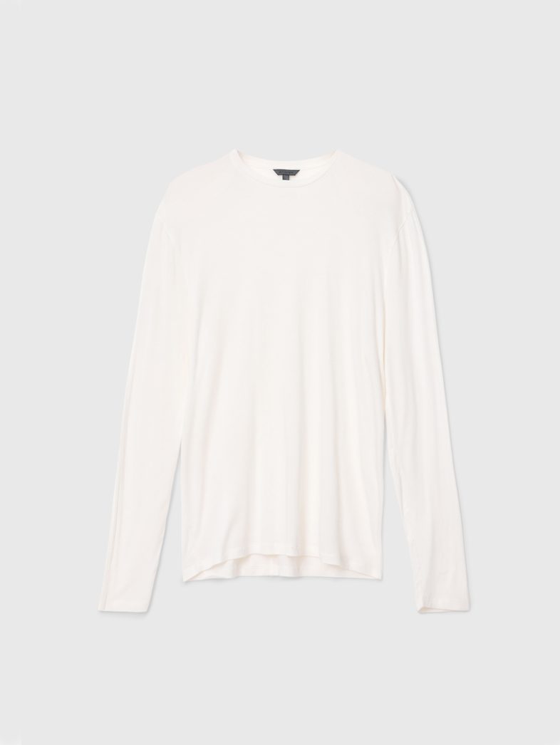 john varvatos CLEMENT CREW Clothing Tops T Shirts CLEMENT CREW WHITE