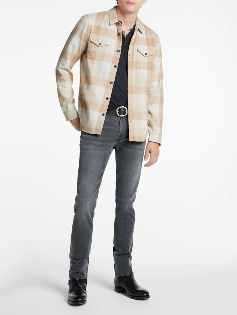 John Varvatos DALE SHIRT Outlet Outlet Tops DALE SHIRT SALT