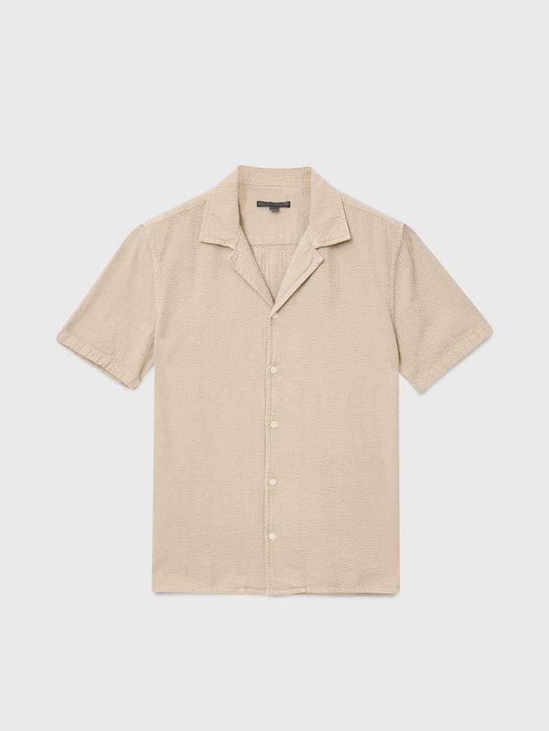 john varvatos DAN CAMP SHIRT Clothing Tops Shirts DAN CAMP SHIRT SMOKED PEARL GREY